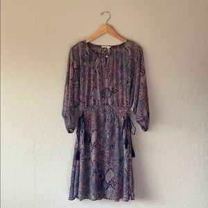 Anthropologie Snake Skin Patterned Dress
